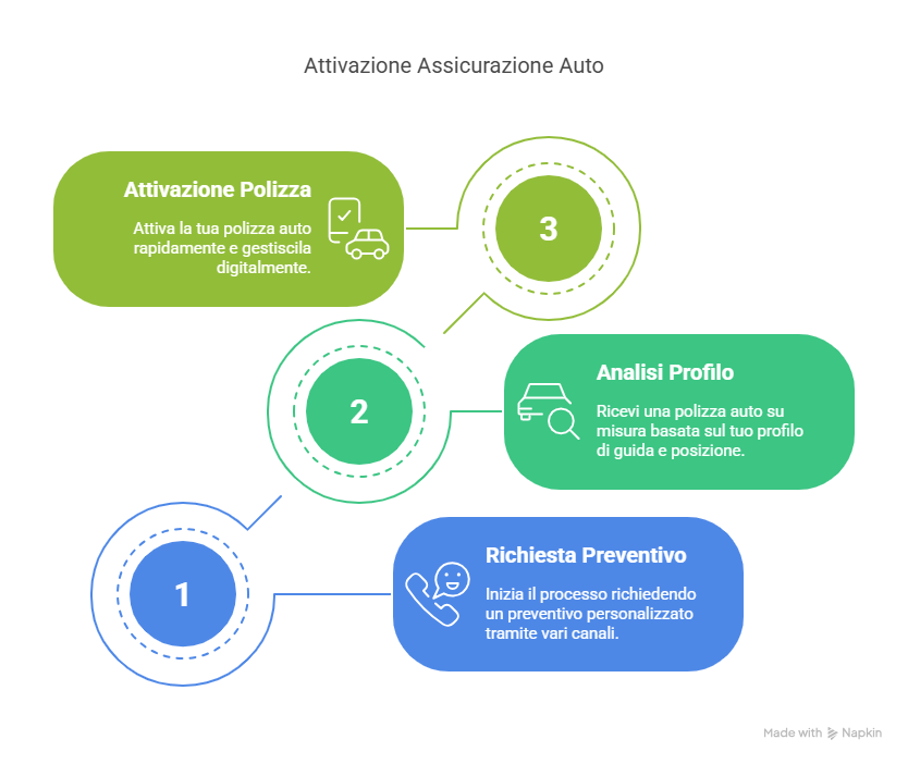 Il Processo Come Attivare la Tua Assicurazione in 3 Step Il Processo Come Attivare la Tua Assicurazione in 3 Step